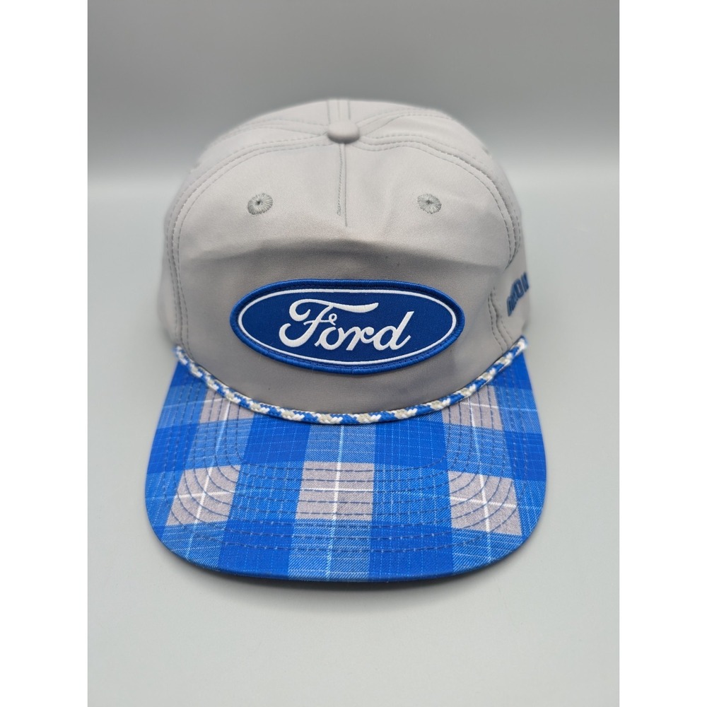Dixxon Flannel Co. Ford Motors‎ Snapback A Frame Rope Hat Blue Plaid